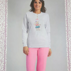 IRGE PIGIAMA LUNGO DONNA COTONE MANICA LUNGA PANTALONE LUNGO GIROCOLLO