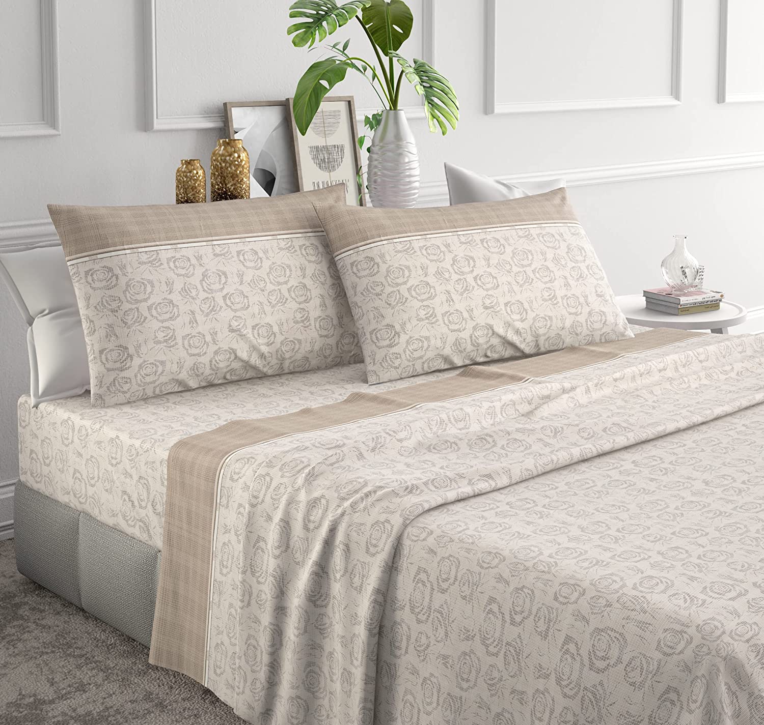 Set Lenzuola Letto Singolo Cotone Sotto Sopra + Federa Varie Fantasie Multicolore Offerta (Fantasia , Singolo)