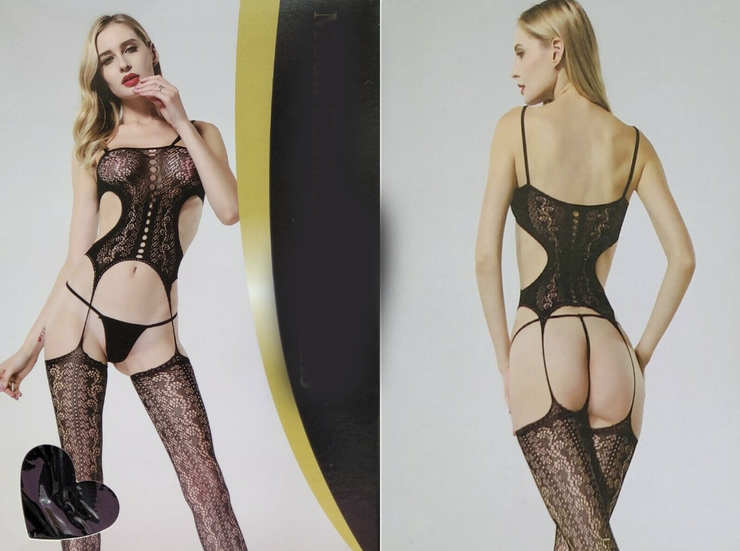 Bodystocking Sexy Rete Aperto Catsuit Completo Body Intimo Da Donna Lingerie Hot