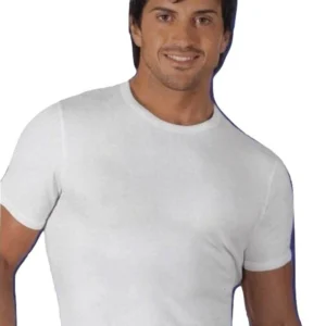 3 pz Maglia Intima Uomo Caldo Cotone Maglia Girocollo Invernale Manica Corta Calda