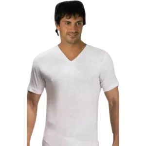 Maglia Intima Uomo Lana Cotone Maglia Uomo Invernale Scollo V Manica Corta Calda